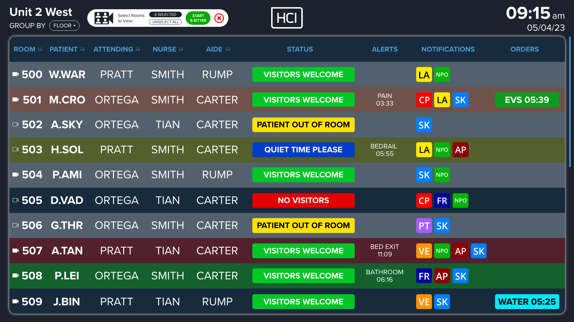 ESITTER - Select button expanded